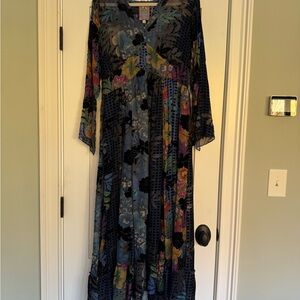 Johnny Was Floral Multicolor Maxi Dress